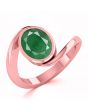Emerald (Special Quality) Rose Gold Wave Ring (R3)