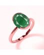 Emerald (Special Quality) Rose Gold Dual-Claw Ring (R4)