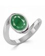 Emerald (Special Quality) Silver Wave Ring (R3)