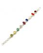Navratna Sterling Silver Bracelet with all Nine Natural Gemstones for Navgraha Lab Certified 44.43gm
