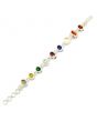 Navratna Sterling Silver Bracelet with all Nine Natural Gemstones for Navgraha Lab Certified 44.43gm