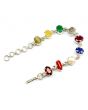 Navratna Sterling Silver Bracelet with all Nine Natural Gemstones for Navgraha Lab Certified 44.69gm