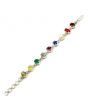 Navratna Sterling Silver Bracelet with all Nine Natural Gemstones for Navgraha Lab Certified 44.69gm