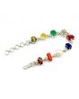 Navratna Sterling Silver Bracelet with all Nine Natural Gemstones for Navgraha Lab Certified 44.16gm