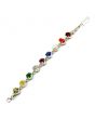Navratna Sterling Silver Bracelet with all Nine Natural Gemstones for Navgraha Lab Certified 42.73 Gm