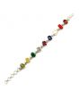 Navratna Sterling Silver Bracelet with all Nine Natural Gemstones for Navgraha Lab Certified 43.92gm