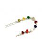 Navratna Sterling Silver Bracelet with all Nine Natural Gemstones for Navgraha Lab Certified 43.92gm