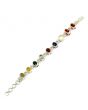 Navratna Sterling Silver Bracelet with all Nine Natural Gemstones for Navgraha Lab Certified 43.92gm