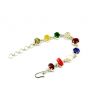 Navratna Sterling Silver Bracelet with all Nine Natural Gemstones for Navgraha Lab Certified 44.58gm