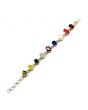 Navratna Sterling Silver Bracelet with all Nine Natural Gemstones for Navgraha Lab Certified 44.58gm