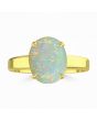 Opal (Special Quality) Gold Classic Solitaire Ring (R2)