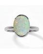 Opal (Special Quality) Silver Dual-Claw Ring (R4)