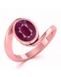 Ruby (Special Quality) Rose Gold Wave Ring (R3)
