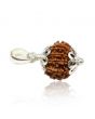 Natural 10 Mukhi (Ten Mukhi) Rudraksha Nepal Silver Pendant GJSPC Certified