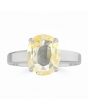 Yellow Sapphire (Special Quality) Silver Classic Solitaire Ring (R2)