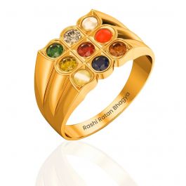 Classic Square Navratna Men's Ring