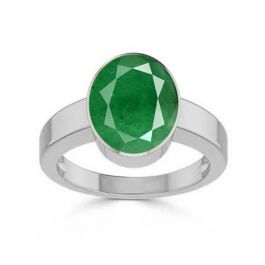 Emerald (Special Quality) Silver Ring (R1)