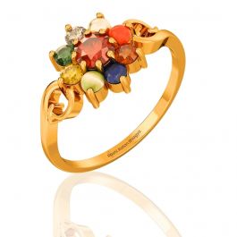 Fancy Bloom Floral Navratna Women's Ring