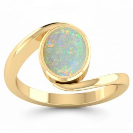 Opal (Special Quality) Gold Wave Ring (R3)