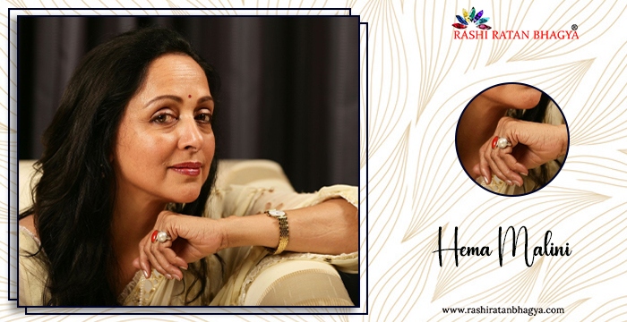 Hema Malini - who wear red coral stone