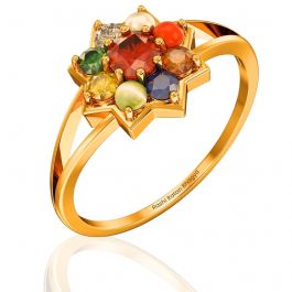 Menu Star Petal Navratna Ring